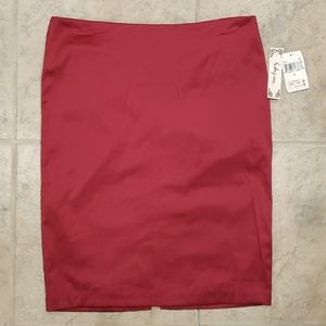 6 Degrees Red Satin Skirt